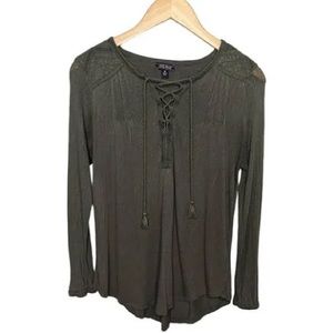Lucky Brand Tassel Shirt